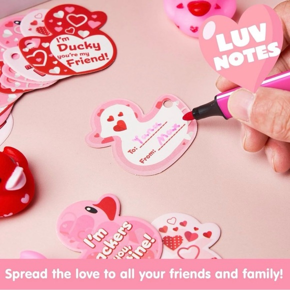 Valentine's NWT 24 Rubber Duckies Set - Picture 3 of 6